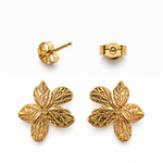 Aros flor textura enchape oro FINIZA