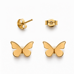 Aro Mariposa Lisa Enchapado Oro